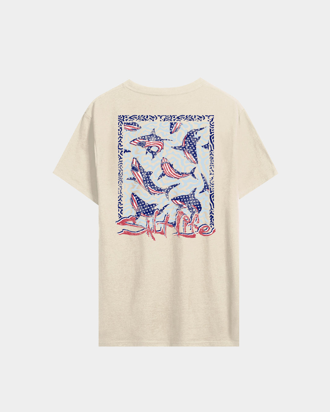 Men’s Sharks Americana Salt Wash Tee