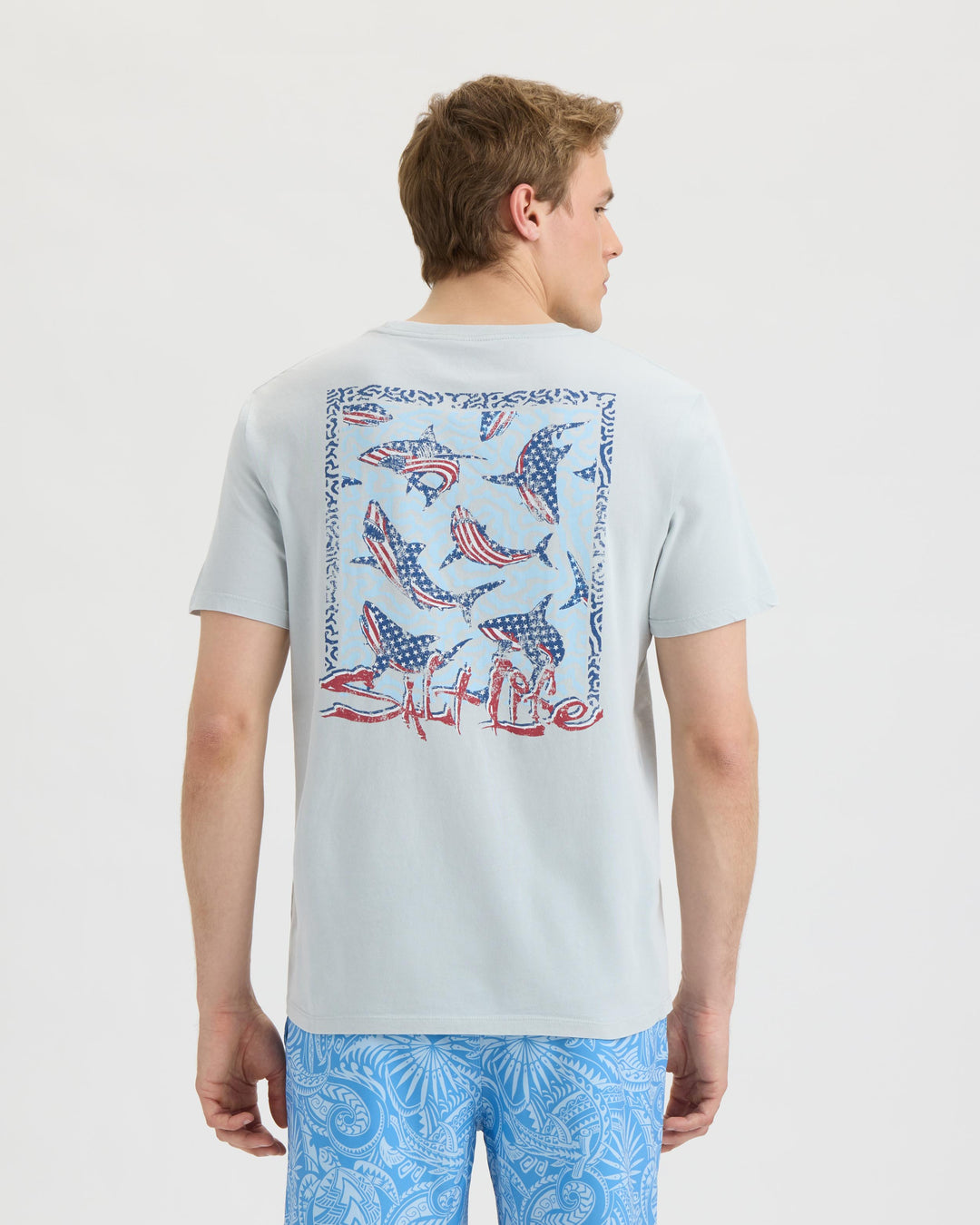 Men’s Sharks Americana Salt Wash Tee