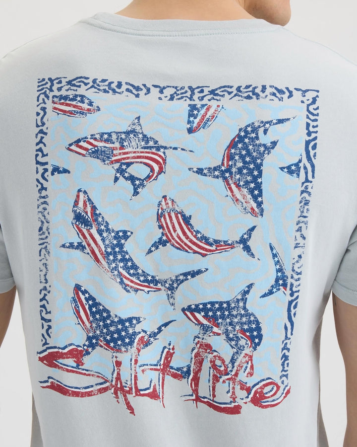 Men’s Sharks Americana Salt Wash Tee