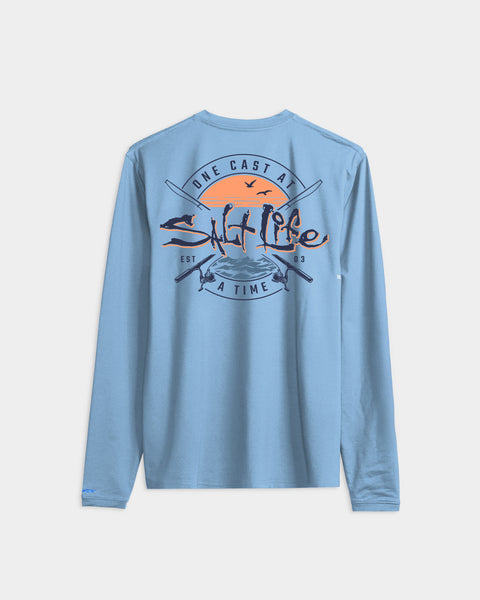 IO B. SOUL LONG 10th Tシャツ VALLAD XL① One Cast At a Time SLX Performance Long Sleeve Shirt