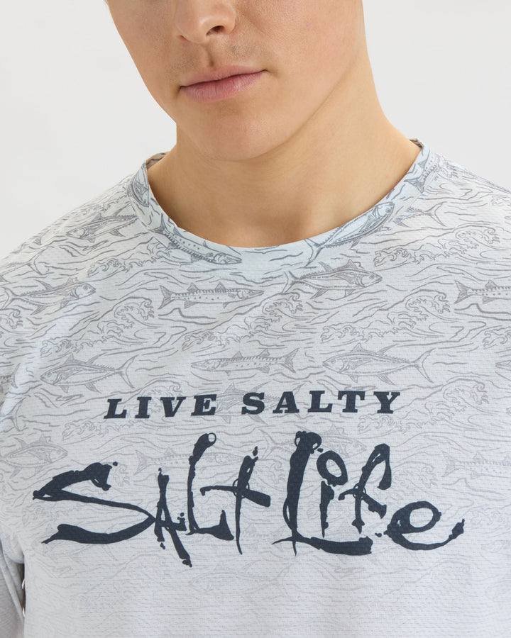 Men’s Current and Catch Fade Perforated SLX Performance Tee