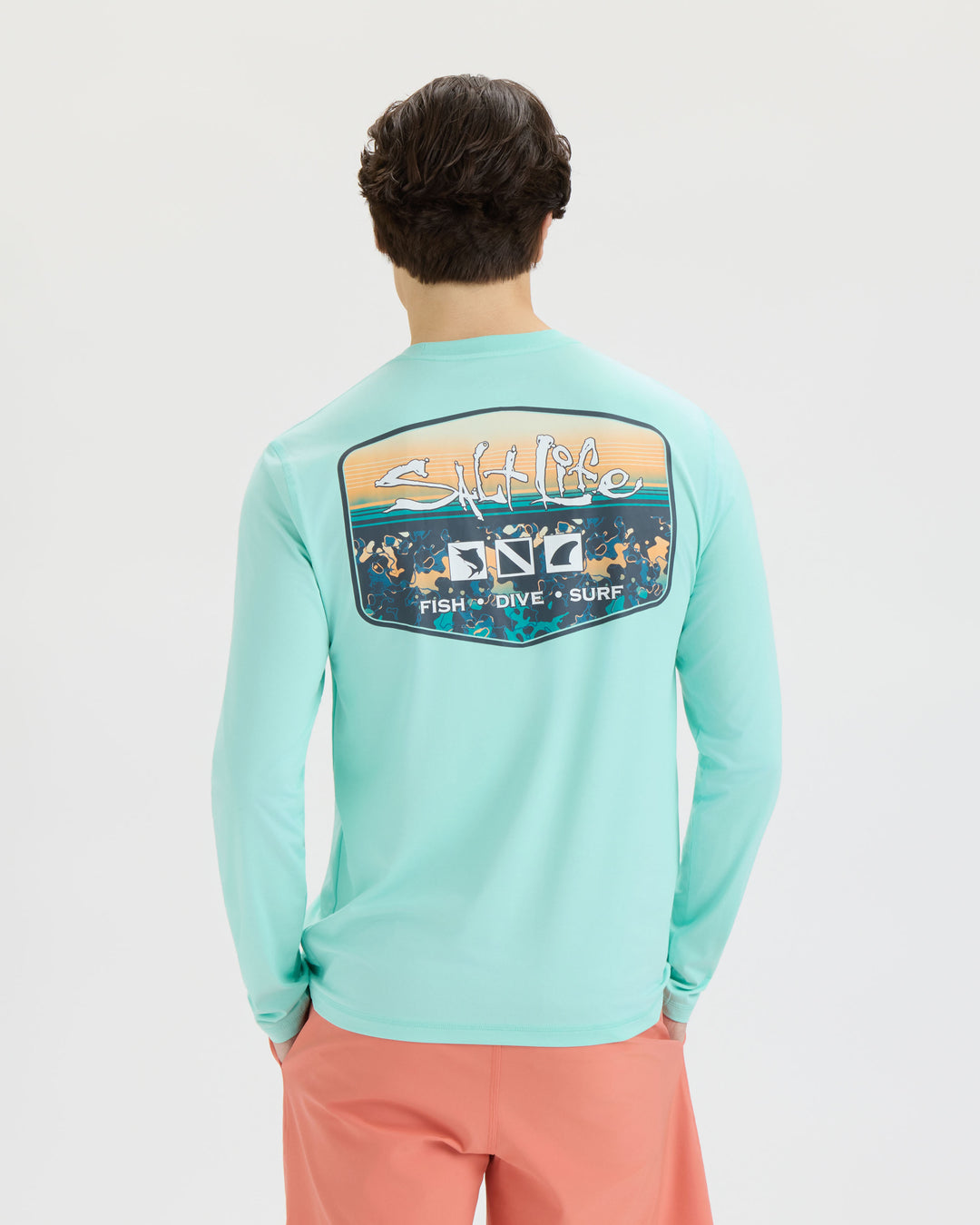 Men’s Liquid Depth Badge Long Sleeve SLX Performance Tee