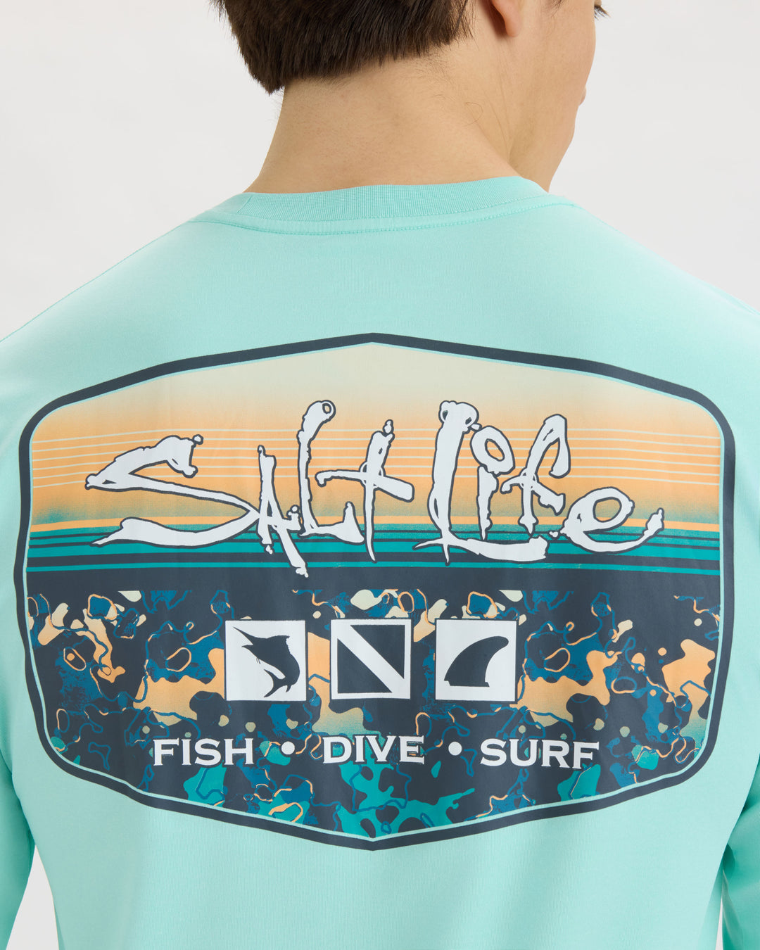 Men’s Liquid Depth Badge Long Sleeve SLX Performance Tee