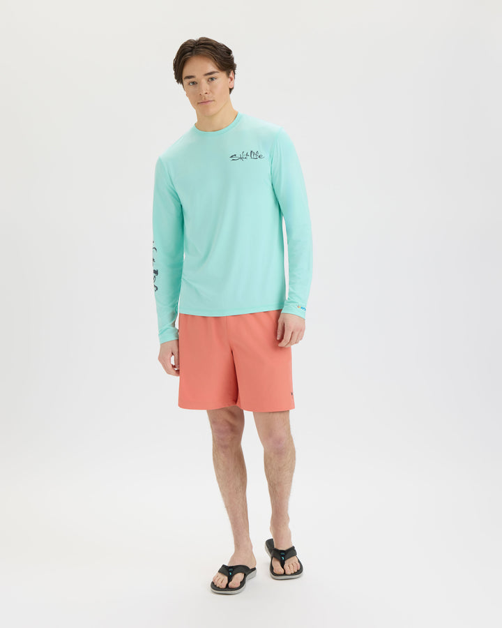 Men’s Liquid Depth Badge Long Sleeve SLX Performance Tee