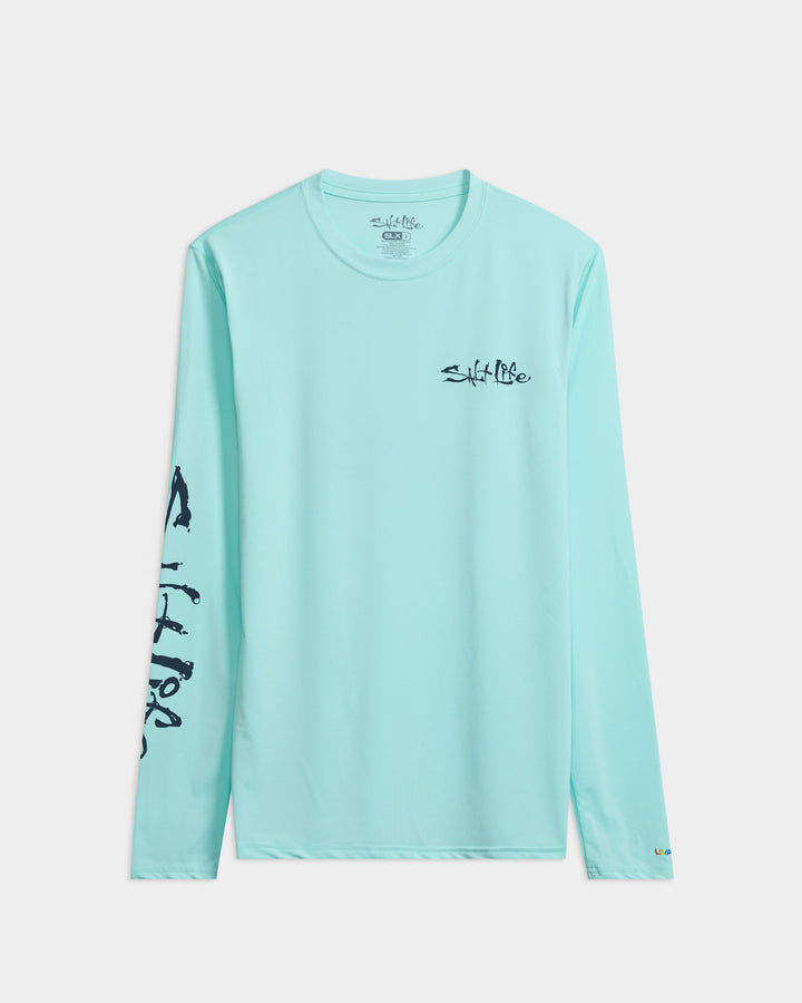 Men’s Liquid Depth Badge Long Sleeve SLX Performance Tee