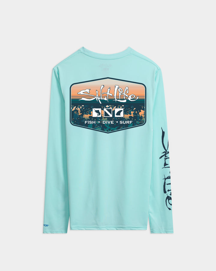 Men’s Liquid Depth Badge Long Sleeve SLX Performance Tee