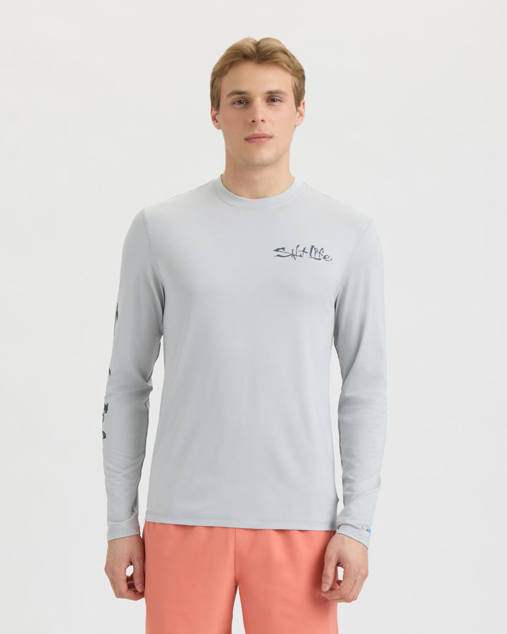 Men’s Liquid Depth Badge Long Sleeve SLX Performance Tee