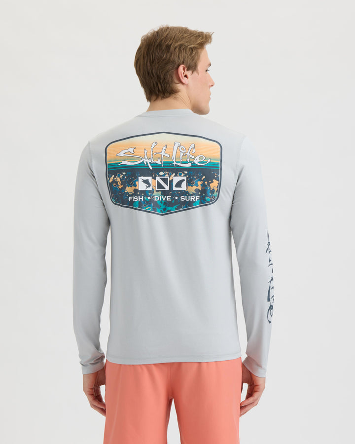 Men’s Liquid Depth Badge Long Sleeve SLX Performance Tee