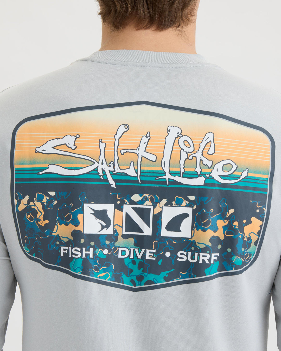 Men’s Liquid Depth Badge Long Sleeve SLX Performance Tee