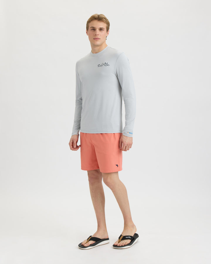 Men’s Liquid Depth Badge Long Sleeve SLX Performance Tee