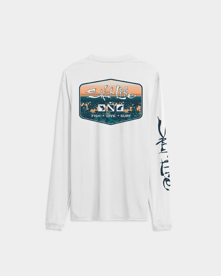 Men’s Liquid Depth Badge Long Sleeve SLX Performance Tee