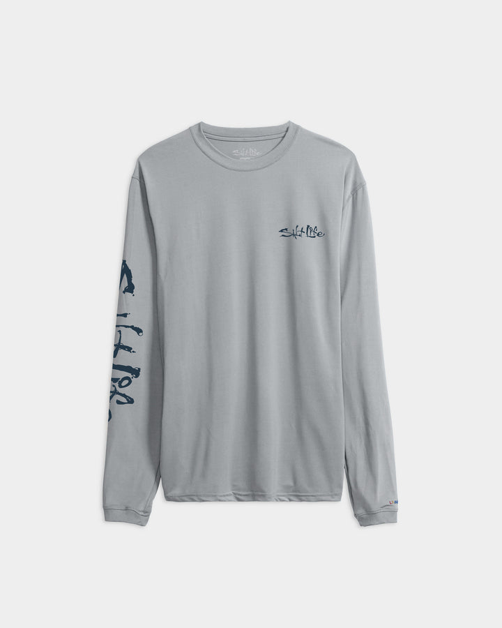 Men’s Liquid Depth Badge Long Sleeve SLX Performance Tee