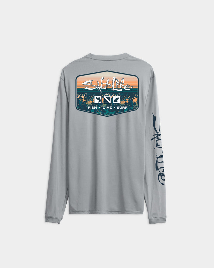 Men’s Liquid Depth Badge Long Sleeve SLX Performance Tee