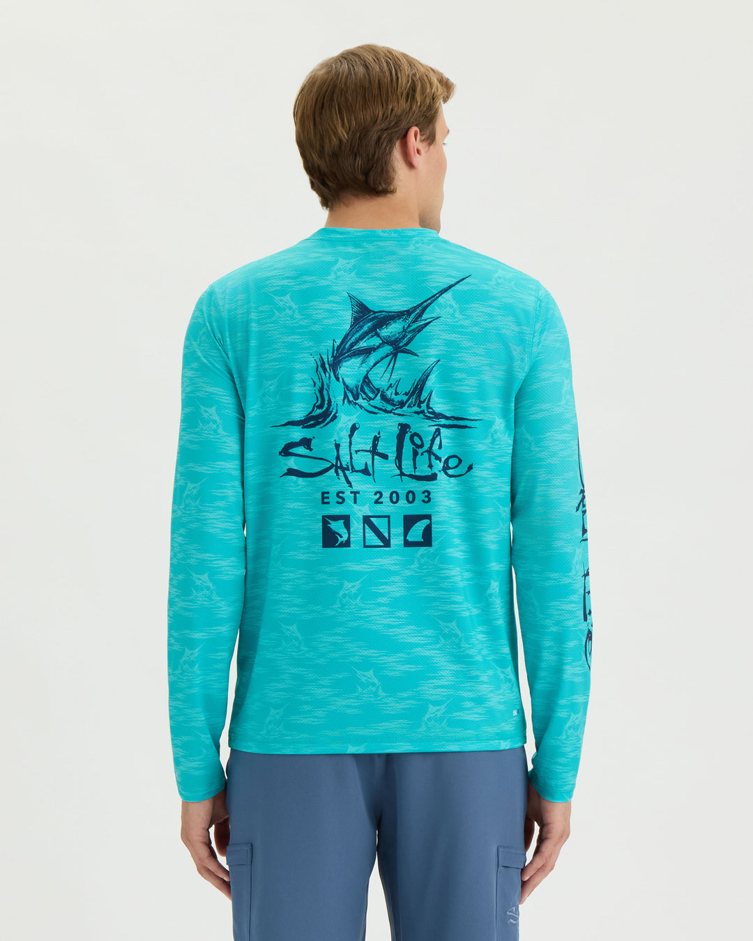 Men's Marline Drift LS SLX AOP Perforated Tee