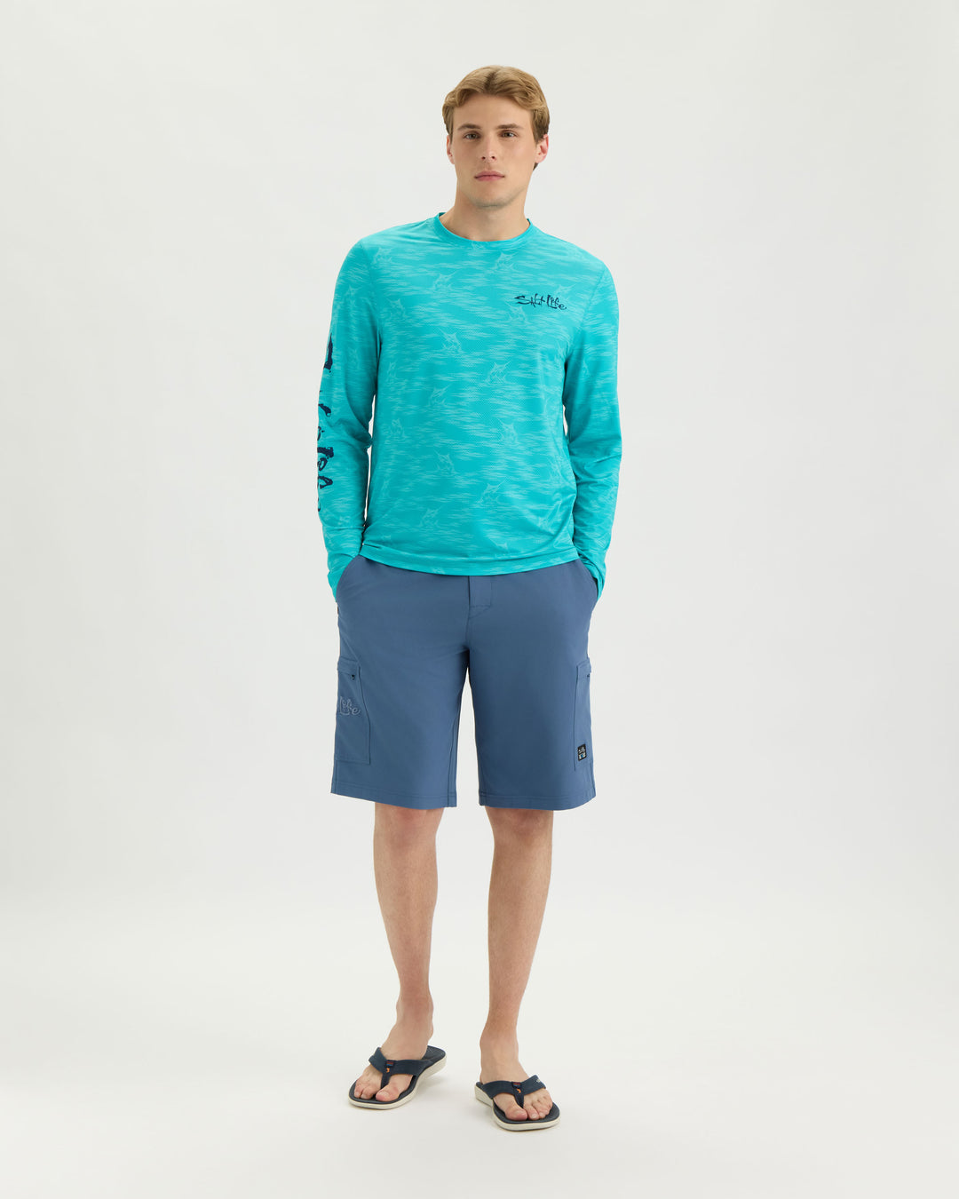 Men's Marline Drift LS SLX AOP Perforated Tee