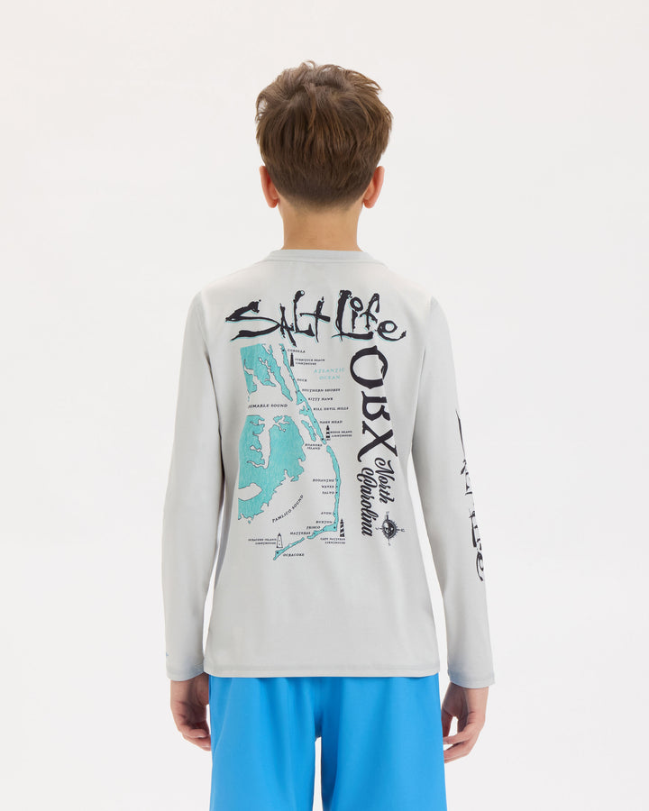 Youth OBX Map Long Sleeve Tee